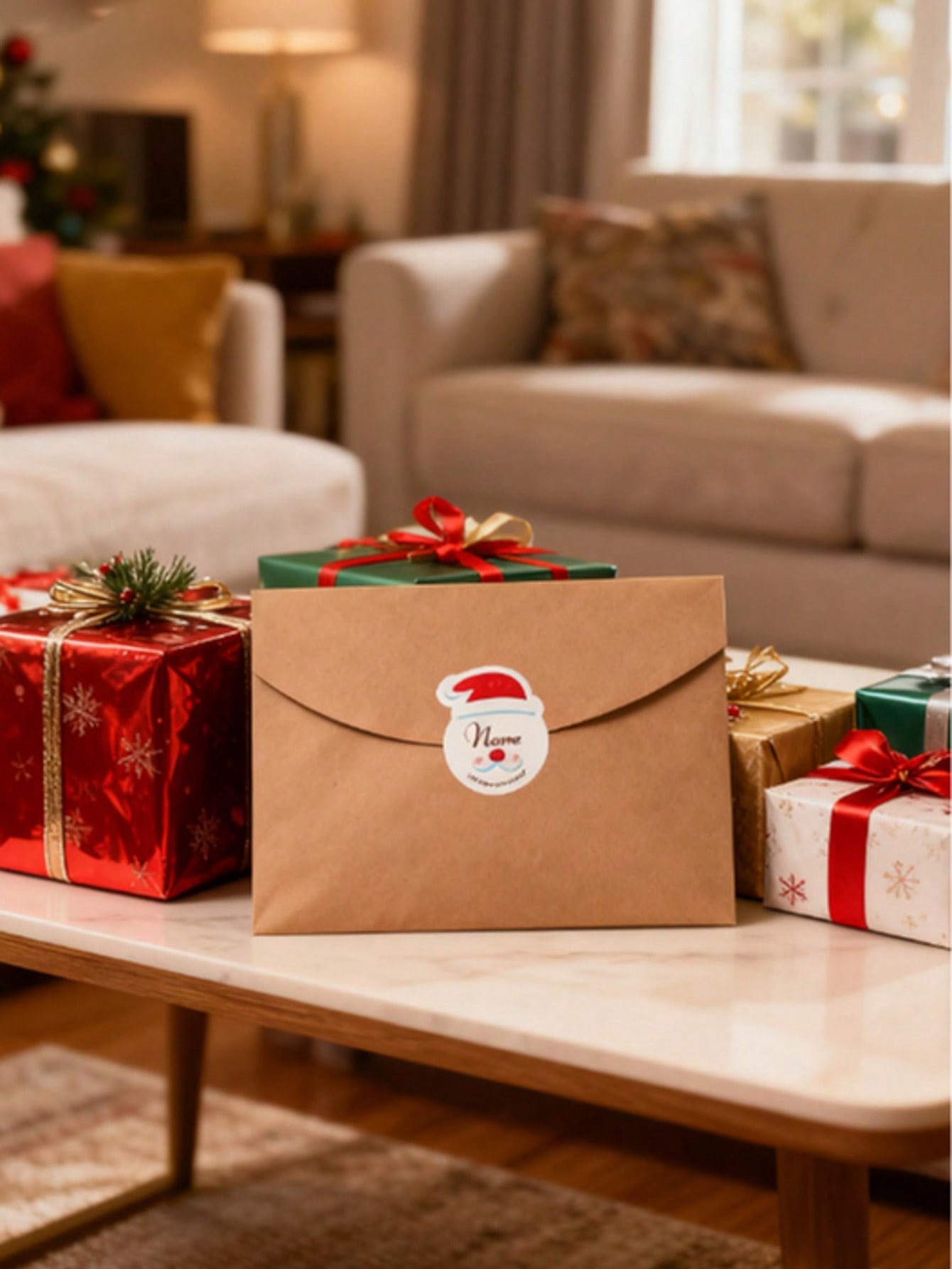 Personalized Christmas Stickers, Custom Name Label Stickers, Christmas Decorations